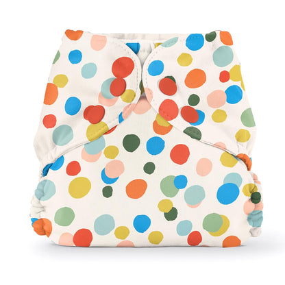 Esembly Cloth Diaper Cover - Reusable Swim Diaper, Waterproof, Breathable - Adjustable Outer Layer Over Absorbent Inner for Blowout Protection - Sea Glass, Size 2 (18-35lbs)