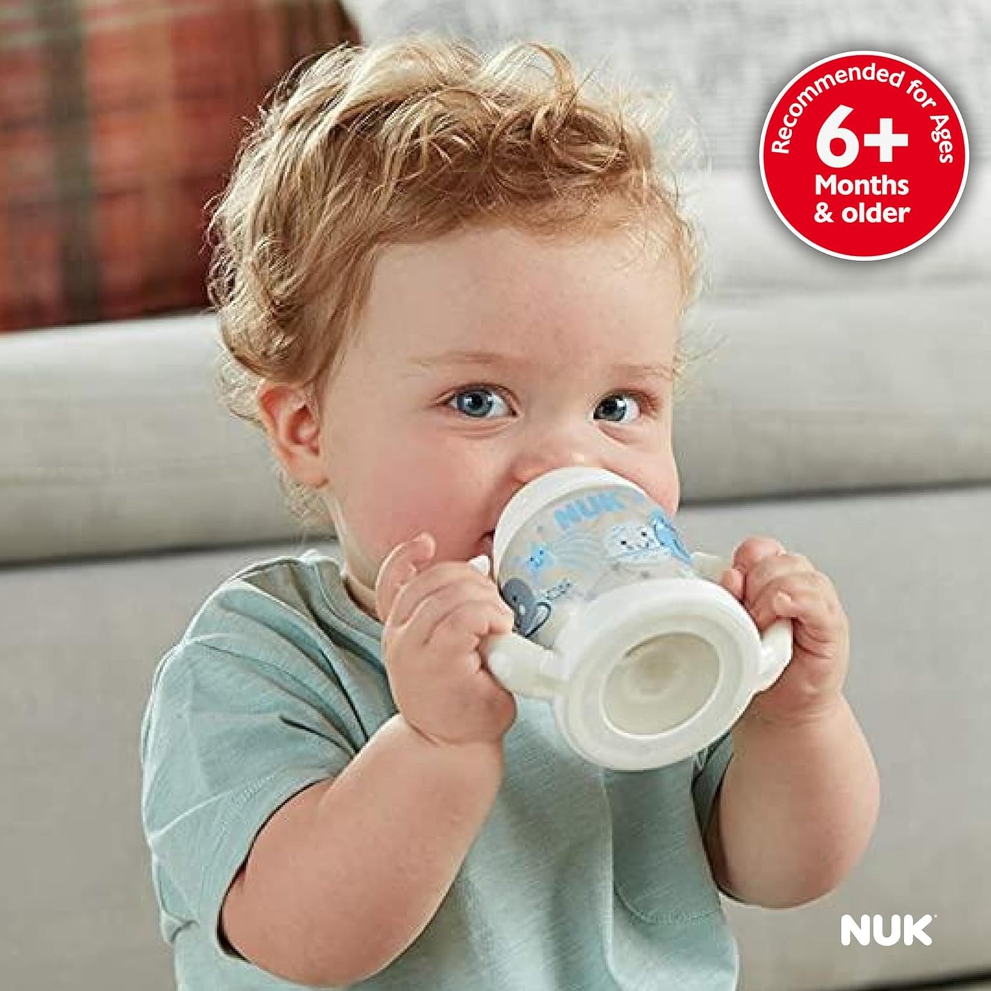 NUK Learner Cup, 5 Oz, Pack of 2, Pink Hearts, Soft Spout, Easy-Grip Handles, BPA Free, Spill Proof, Transition Sippy Cup