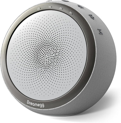 Dreamegg D1 Sound Machine Baby - White Noise Machine for Baby with Night Light, 24 High Fidelity Sounds, Timer & Memory Feature, Noise Machine with Nursery Lamps for Adults, Home, Office (White)