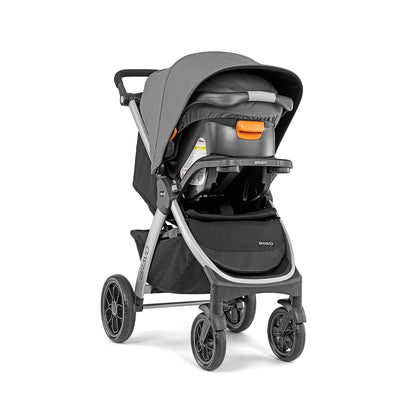 Chicco Bravo LE ClearTex Full-Size Stroller for Babies and Toddlers, UPF-Rated Canopy, GREENGUARD Gold Certified, Lightweight, One-Hand Compact Fold, Pewter/Grey