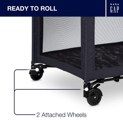 GAP babyGap Deluxe Play Yard, Grey Stripes