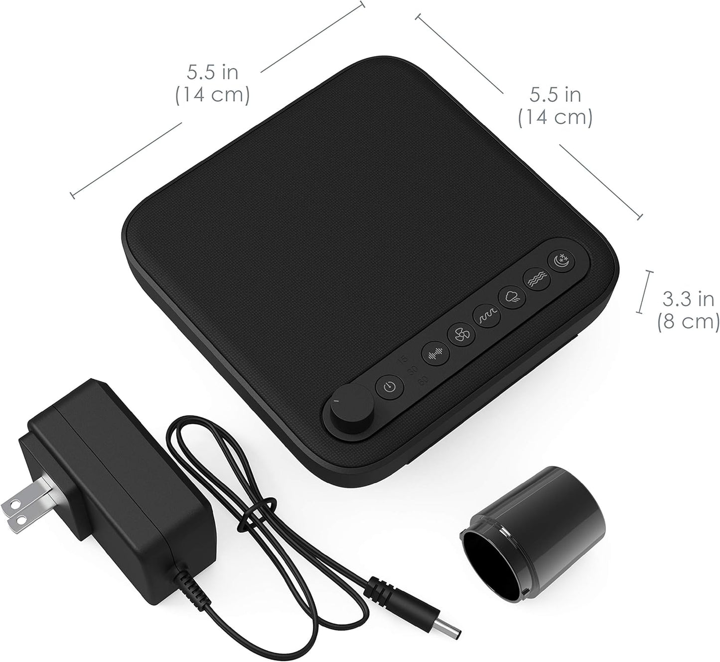 Pure Enrichment Wave Premium Sleep Sound Machine with USB Charger - Seamless Looping with 6 Soothing All-Natural Sounds, & Auto-Off Timer - Easily Portable for Travel (White) Patented Design