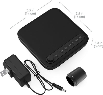 Pure Enrichment Wave Premium Sleep Sound Machine with USB Charger - Seamless Looping with 6 Soothing All-Natural Sounds, & Auto-Off Timer - Easily Portable for Travel (White) Patented Design