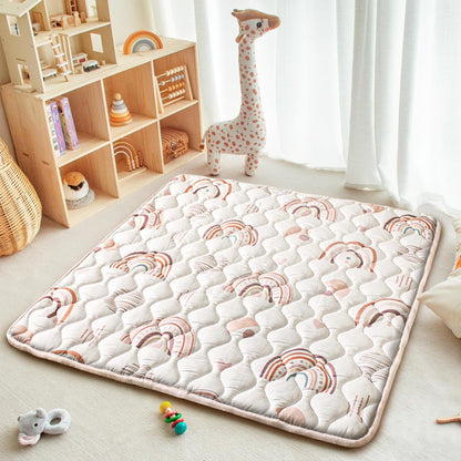 Baby Play Mat, 50x50 Playpen Mat with Super Soft Touch, Activity Mats with Upgraded Anti-Slip Bottom, Machine Washable Crawling Mats for Floor & Picnic (Animal Alphabets)