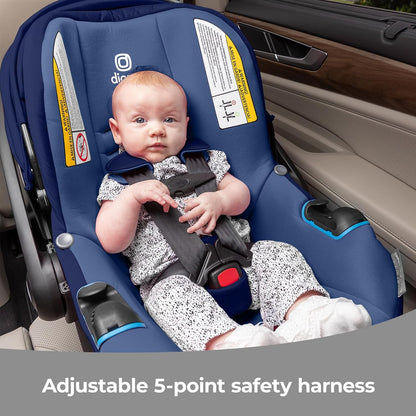 Diono LiteClik30 RXT SafePlus Infant Car Seat and Base, Rear-Facing for Infants 4-30lbs, SafePlus Engineering, with Infant Insert, UPF 50+ Sunshade
