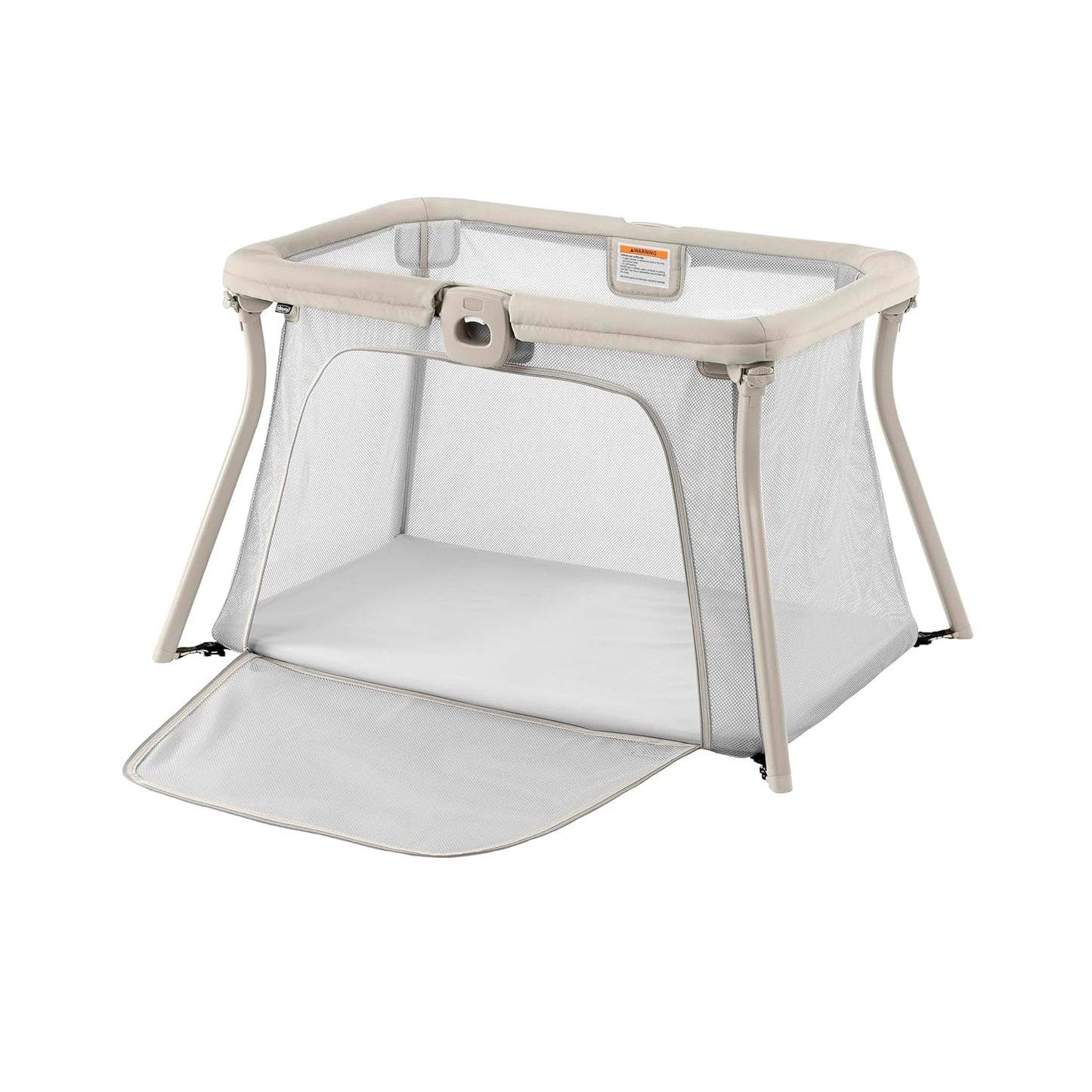 Chicco Alfa Lite Lightweight Travel Playard, Portable Playpen for Babies and Toddlers, Snap-Open/Compact Fold Design, 13 lbs., Baby Travel Essential | Dove/Beige