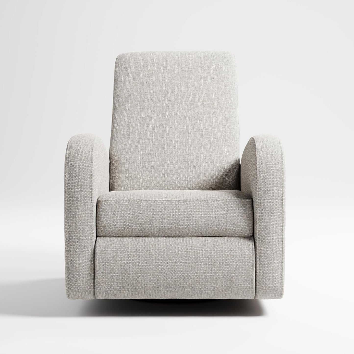 Storkcraft Santa Monica Power Recliner Swivel Glider (Dune Basketweave) – Effortless Electronic Power Recline, USB-A & USB-C Charger