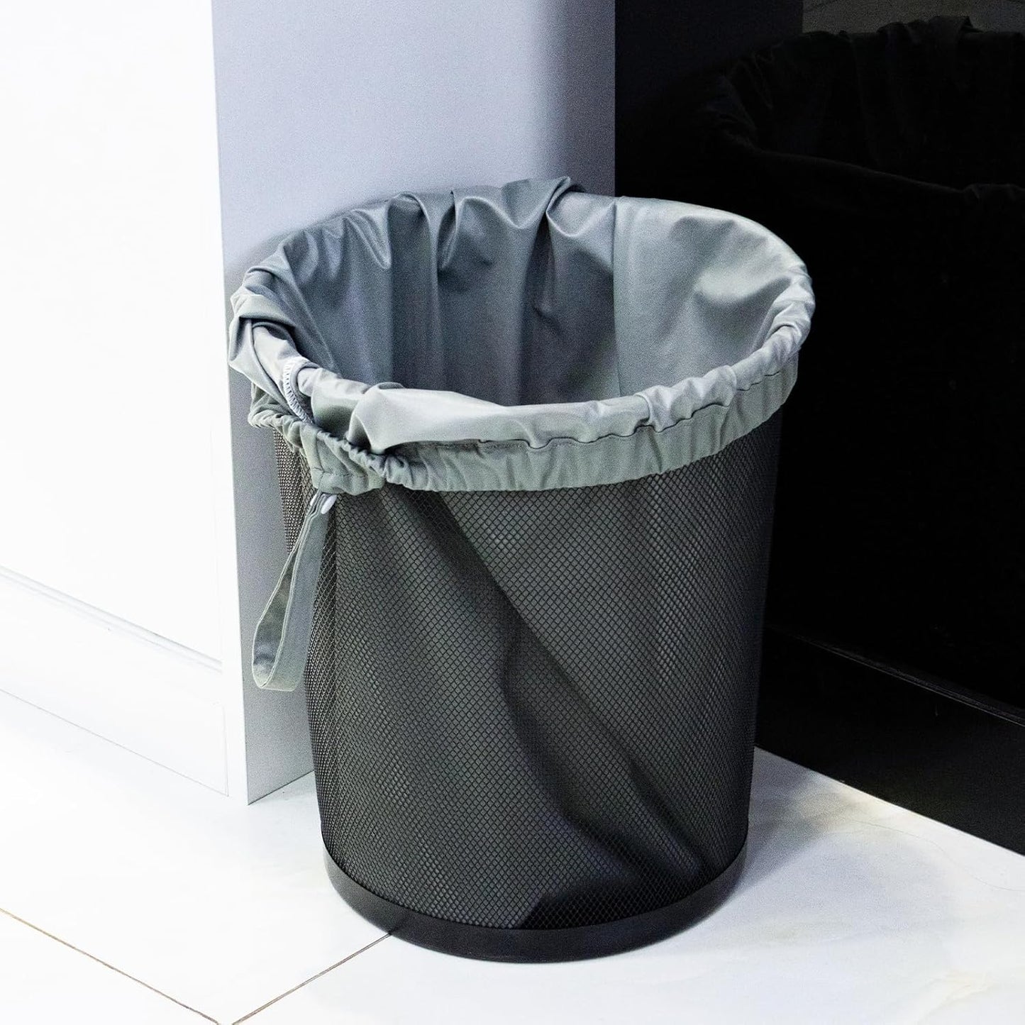 ALVABABY Reusable Diaper Pail Liner for Cloth Diaper,Rubbish Bag,Laundry,Kitchen Garbage Cans (Black Grey, Small Size：5 Gallon) LLS-B2629
