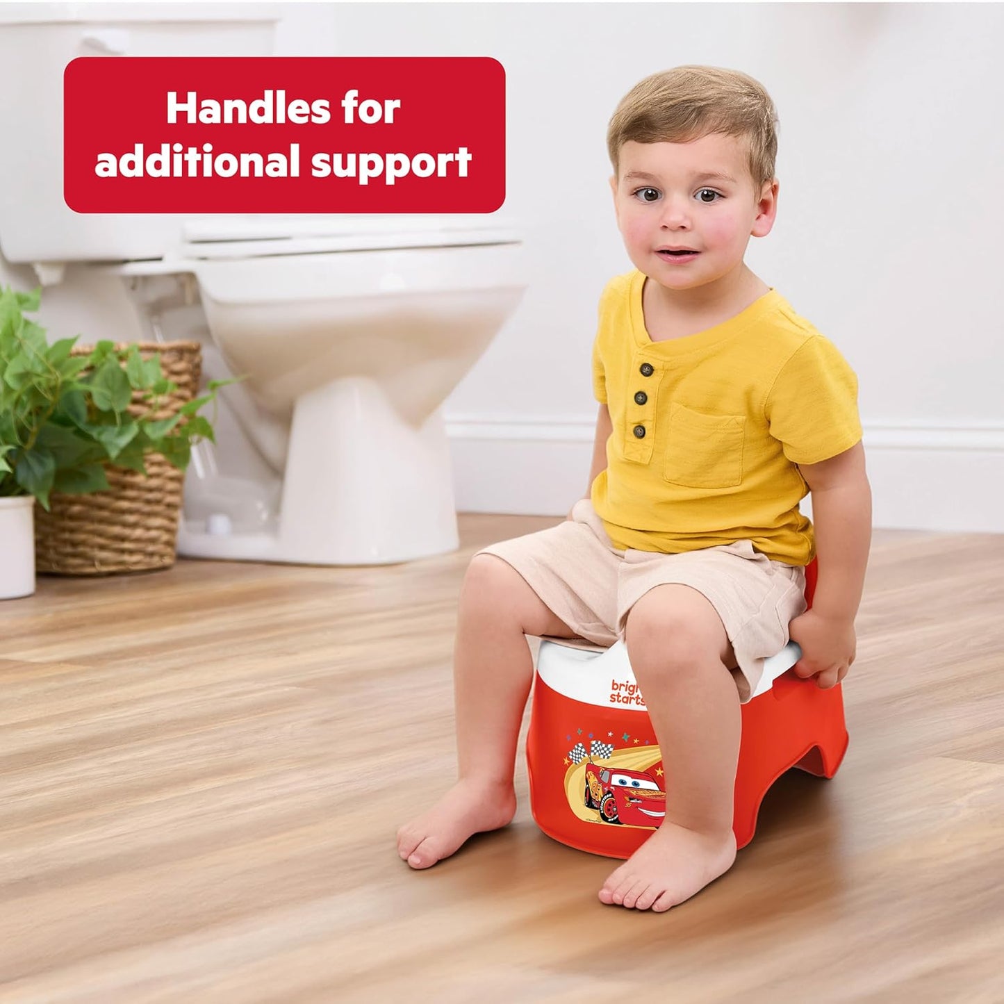 Bright Starts Disney Princess Full Comfort Potty Training Toilet, Easy Clean Removable Bowl, Splash Guard, High Back for Comfort & Stability, Toddlers up to 50 lbs