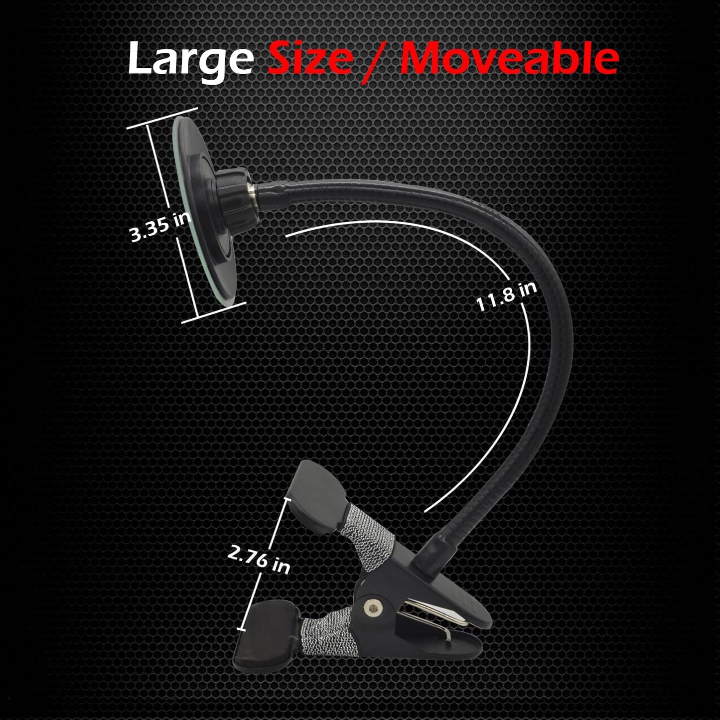 Ampper Acrylic Clip On Rear View Cubicle Mirror, Flexible Convex Security Mirror for Personal Safety Desk Rearview Monitors or Anywhere (3.75", Round)