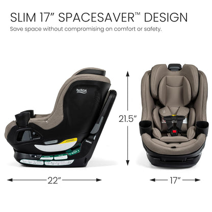 Britax Galaxy360 Slim Rotating Convertible Car Seat with SwivelSmooth Steel Ring – Teak