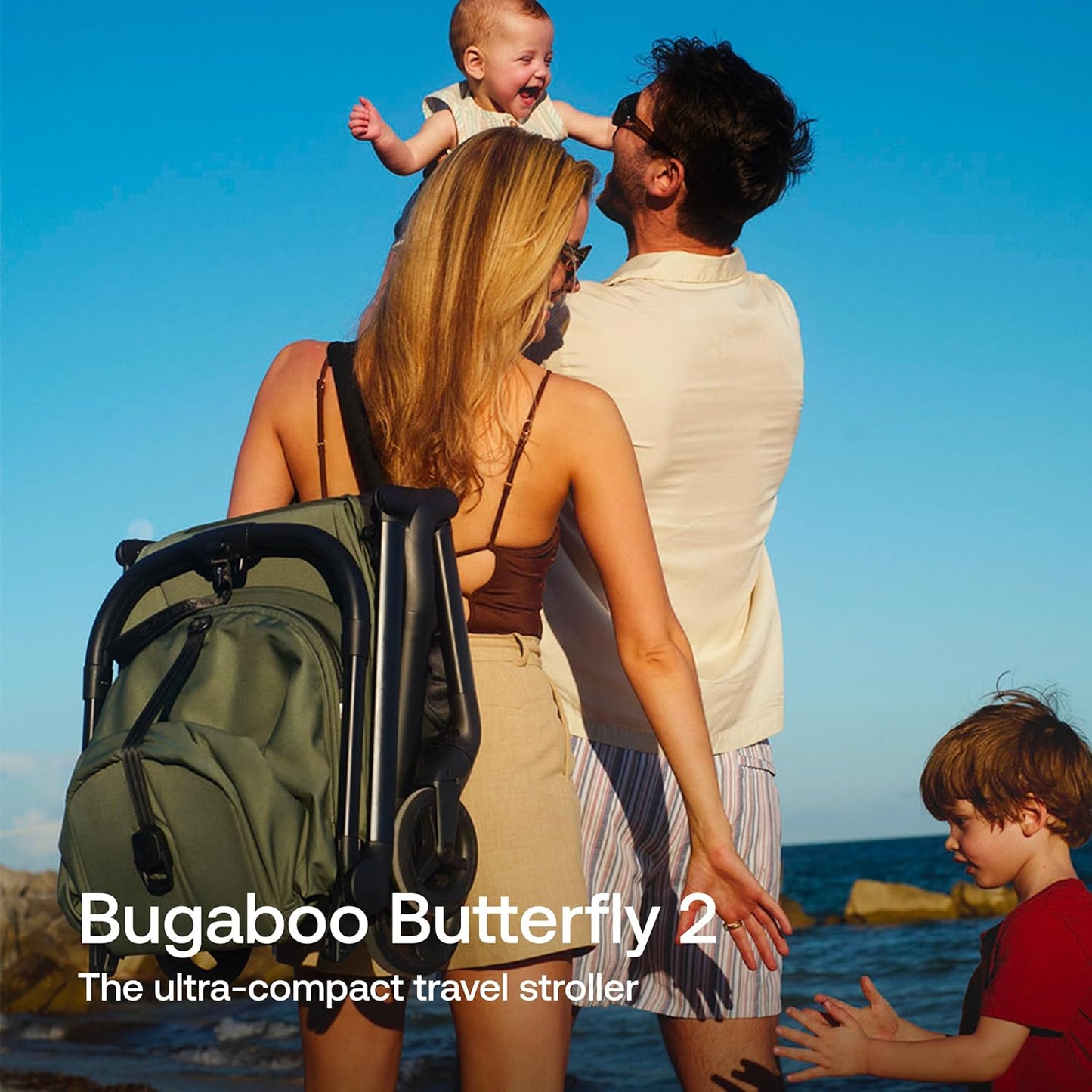 Bugaboo Butterfly 2 Travel Stroller, Ultra-Compact One-Second Fold, Lightweight and Airplane-Friendly (Indigo)