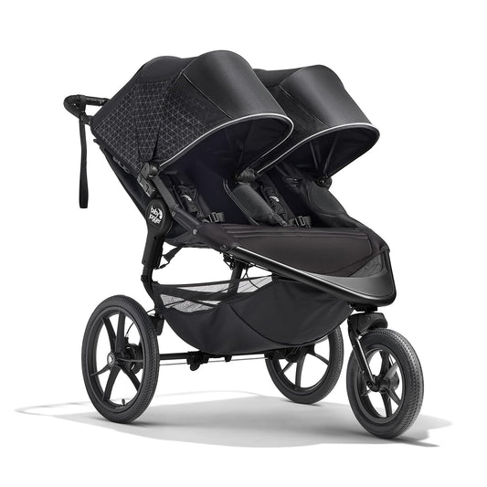 Baby Jogger Summit X3 3-Wheel Jogging Stroller with Hand Brake, Baby Stroller with One-Hand Compact Fold, All-Wheel Suspension for Running, Jogging, and Everyday Outings, Midnight Black