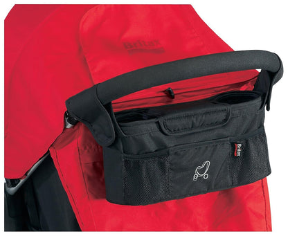Britax Stroller Organizer with Insulated Cup Holders | Large Center Compartment with Magnetic Closure + 3 Outer Pockets + Folds with Stroller, No Removal Needed Black
