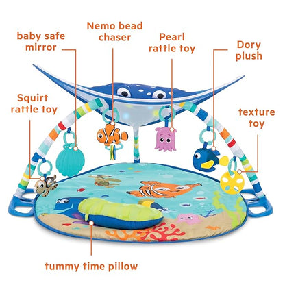 Bright Starts Disney Baby Finding Nemo Mr. Ray Ocean Lights & Music Gym, Ages Newborn +