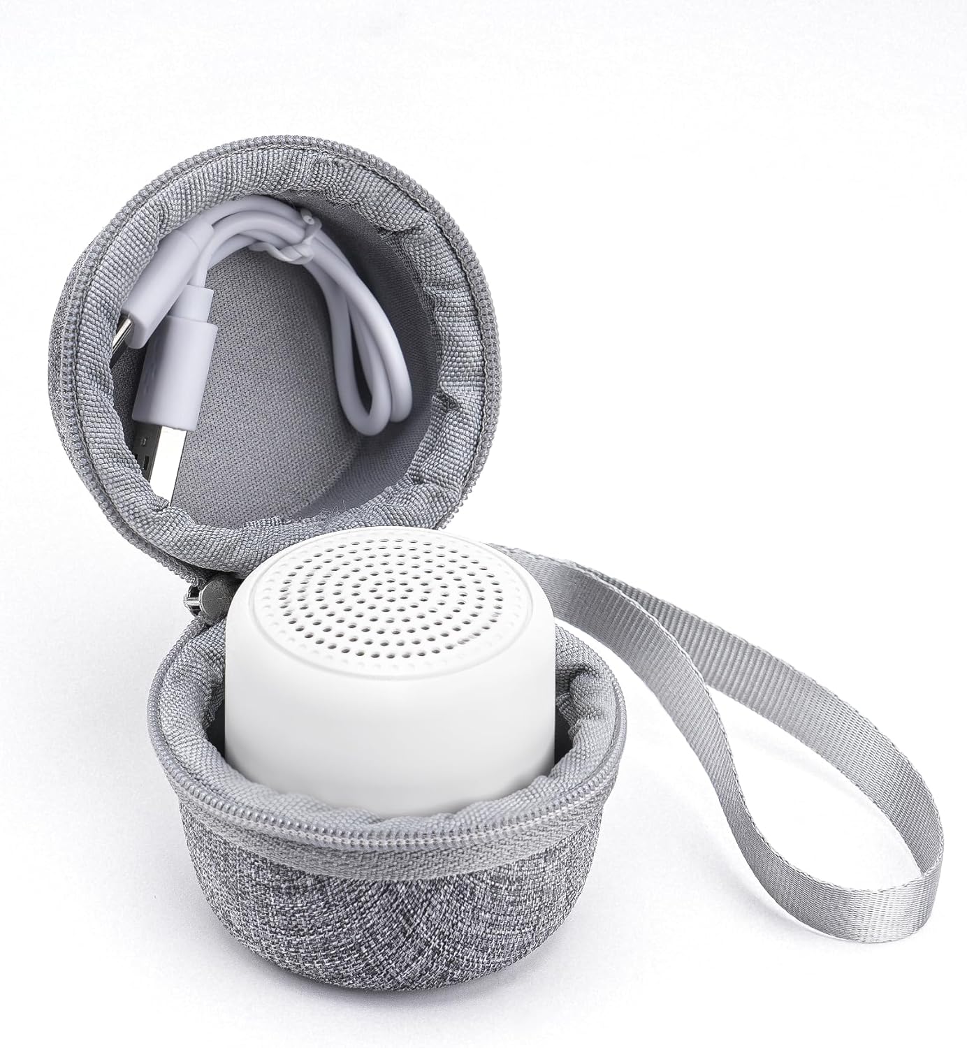 Dreamegg Portable Travel White Noise Machine for Sleep, Features Powerful Battery, Egg-Sized, 16 Nature Sounds, Timer, for Baby Adults Office Privacy Home Gift, Cream