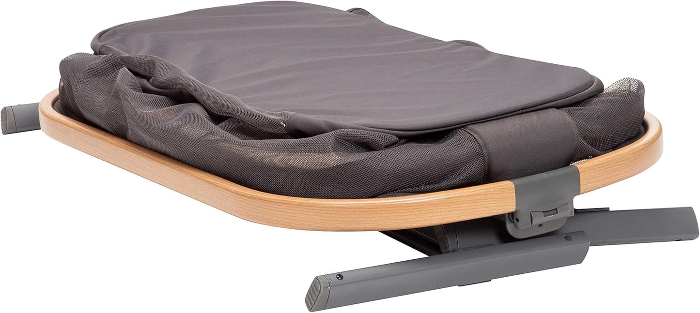 Maxi-Cosi Iora Baby Bassinets Bedside Sleeper, Portable Bassinet, Infant Bedside Sleeper Crib, Height Adjustable, Breathable Mesh, Large Storage Basket, Truffle