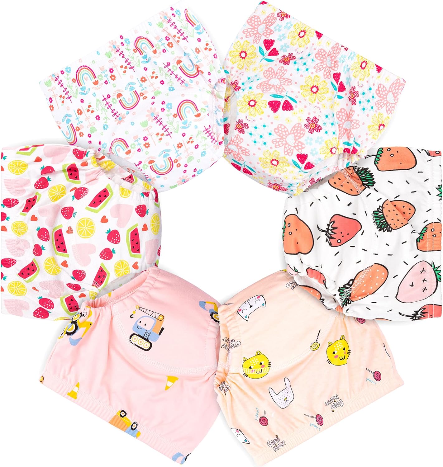 Toddler Potty Training Pants 4 Pack,Cotton Training Underwear Size 2T,3T,4T,Waterproof Underwear for Kids