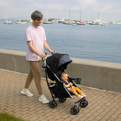 Ingenuity 3Dlite Convenience Stroller, Gray – Lightweight Stroller with Aluminum Frame, Large Seat Area, 4 Position Recline, Extra Large Storage Basket – Infant Stroller for Travel and More