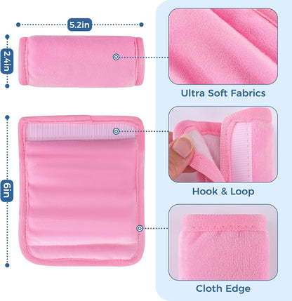 COOLBEBE Car Seat Protector for Potty Training, 2 Pack Dry Waterproof Car Seat Liner Toilet Training & Strap Covers Set for Baby Infant Toddler, Piddle Pads Cover Pad for Strollers, Carseat (Black)
