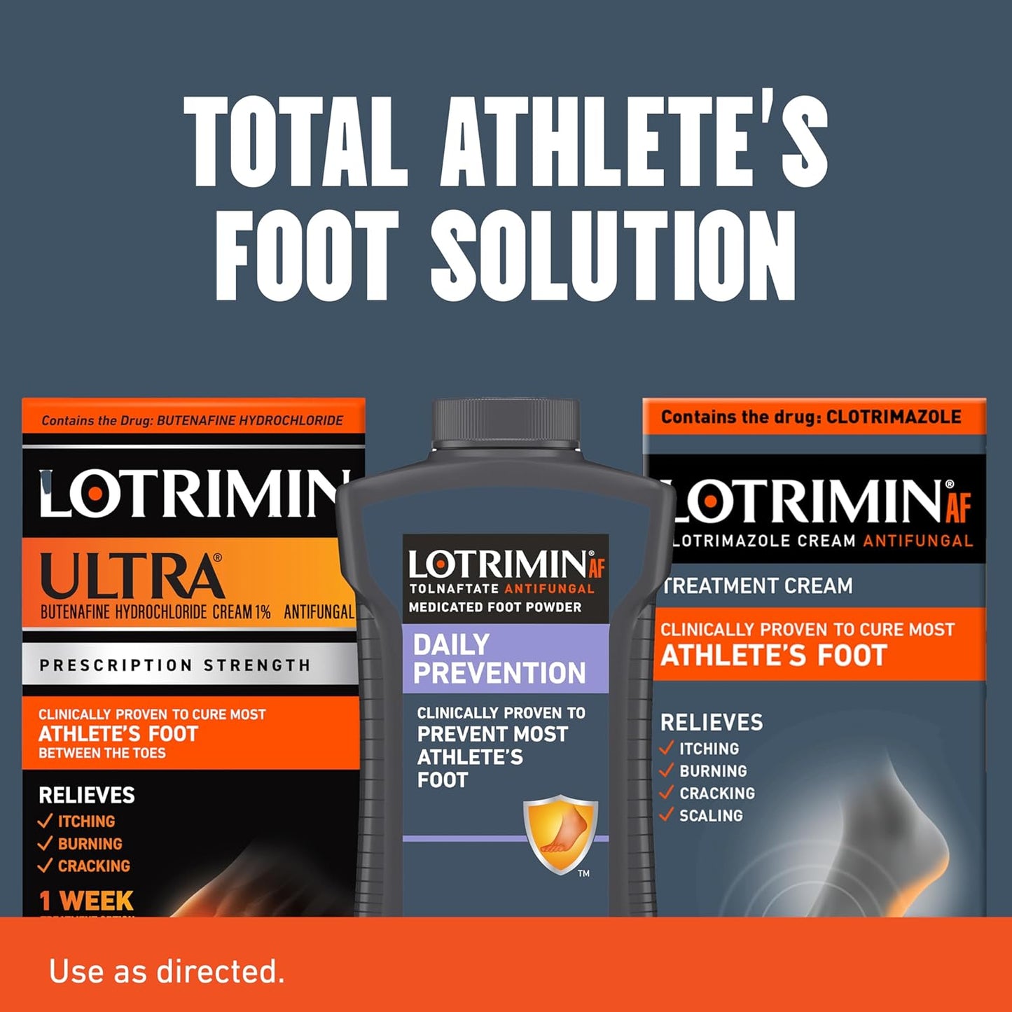 Lotrimin® AF Cream, Athlete's Foot 1% Clotrimazole Antifungal Cream Treatment, Clinically Proven Effective, 1.1 Ounce (New Look)