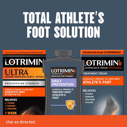 Lotrimin® AF Cream, Athlete's Foot 1% Clotrimazole Antifungal Cream Treatment, Clinically Proven Effective, 1.1 Ounce (New Look)
