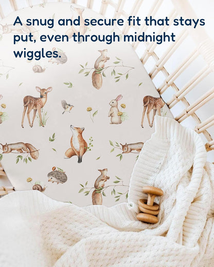 Bassinet Sheets Compatible with Baby Delight Beside Me Dreamer Bassinet, 33x20 for Baby Bedside Sleeper - Buttery Soft, Premium Stretchy Jersey Knit Sheets, 2 Pack
