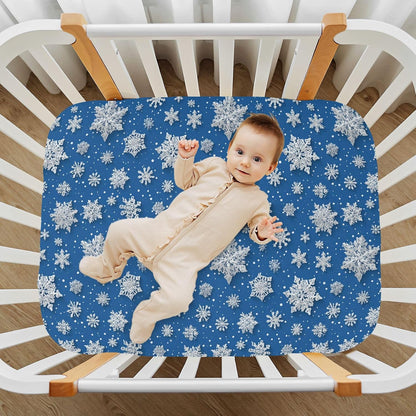 Baby Crib Sheet Cute Goose Flowers Crib Mattress for Boys and Girls Playard Sheet Soft Breathable Fitted Baby Mattress Cover 52x28in