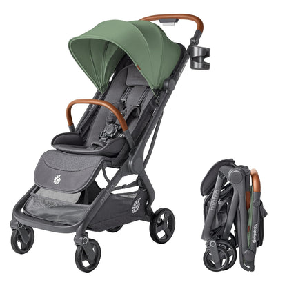 Ergobaby Metro 3 Baby Stroller for Newborns, Infants, and Toddlers - Travel Stroller with One-Hand Fold, Near-Flat Recline, Adjustable Handlebar - Onyx Black