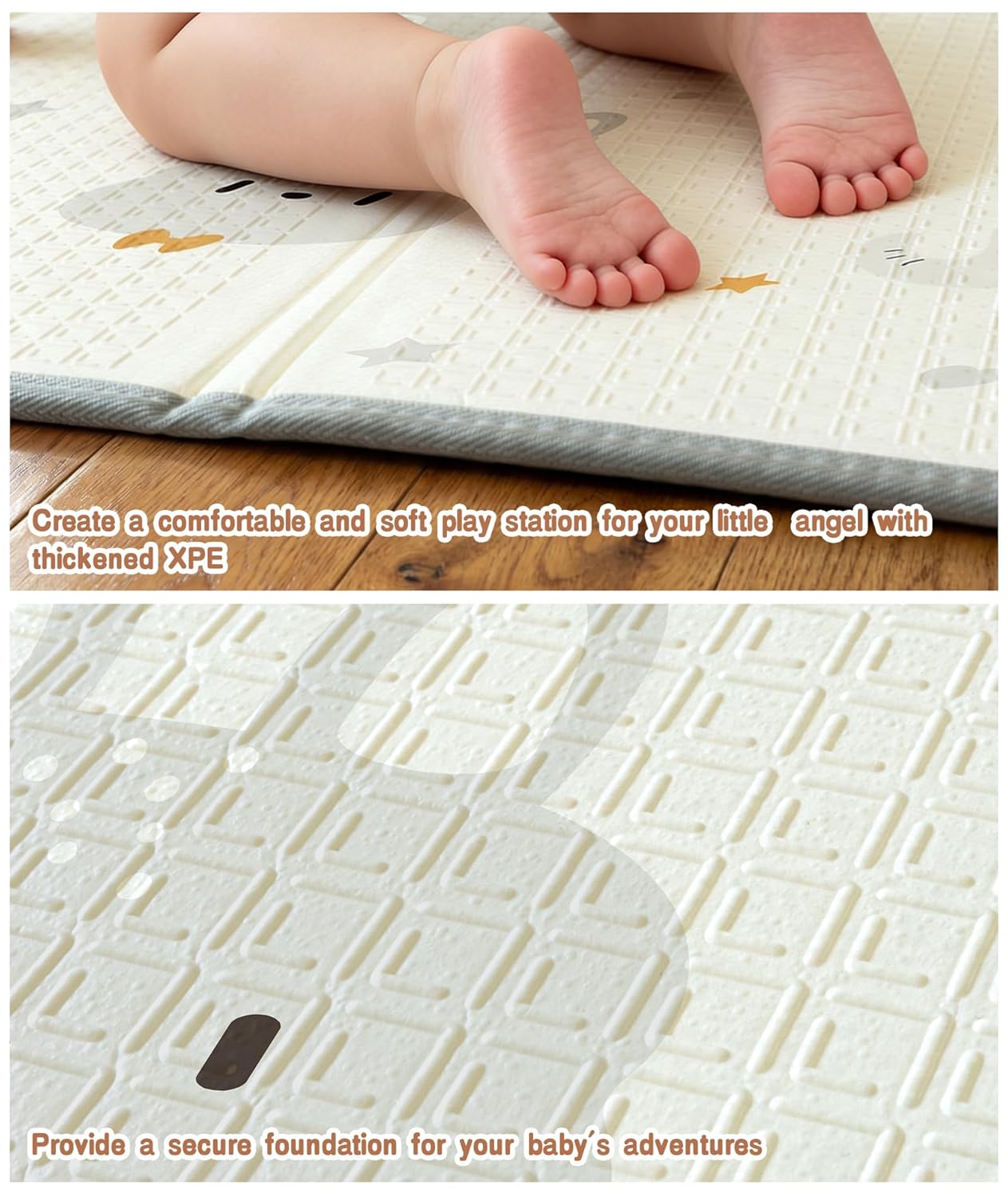 ZEEBABA Baby Playpen with Mat, Playpen for Babies and Toddlers, Small Baby Play Pens, Play Yard for Infants with Play Mat, 47x47inch Playard with Gate