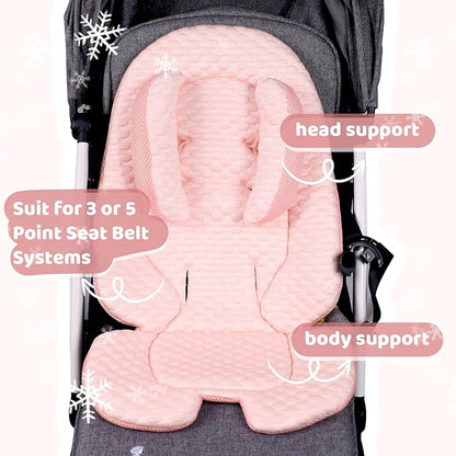 KAKIBLIN Infant Car Seat Insert, Baby Car Seat Cushion, Car Seat Pad Support for Newborn, Universal Car Seat Insert for Strollers, Car Seats, High Chairs and Swings