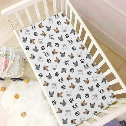 Fitted Crib Sheets Turtle Sea Horse Stretchy Portable Playard Sheets for Baby Toddler, Breathable Soft Mini Crib Mattress 39 x 27 in for Boys and Girls