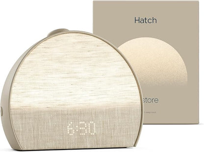 Hatch Restore 3 Sunrise Alarm Clock, Sound Machine, Smart Light (Greige) - White Noise, Screen-Free Sleep Routine