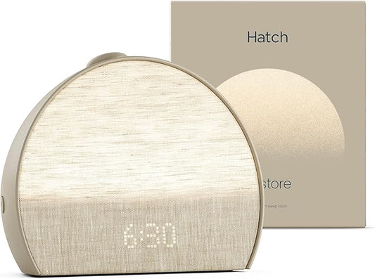 Hatch Restore 3 Sunrise Alarm Clock, Sound Machine, Smart Light (Greige) - White Noise, Screen-Free Sleep Routine