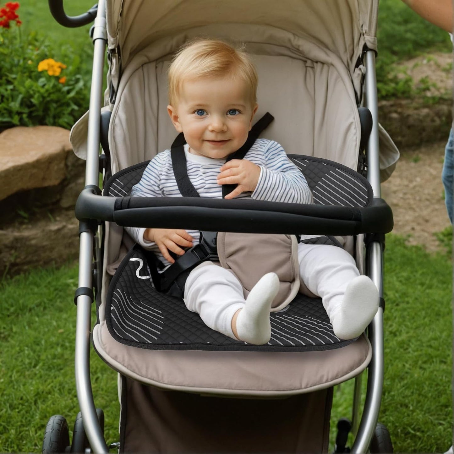INFANZIA Dry Seat, Car Seat Protector Waterproof Carseat Liner Potty Training Toddlers, Baby and Infants, Piddle Pad for Carseats Strollers (Grey, 1 Pack