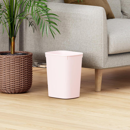 CEROELDA 3 Pack Bathroom Trash Can with Lid, 10L/2.6 Gal Small Garbage Can with Press Top Lid, Slim Plastic Waste Basket for Toilet, Office, Bedroom (Muti 1)