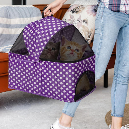 Magshion Compact Pet Stroller for Small-Medium Dogs/Cats up to 22lbs, 4-Wheel Lightweight Umbrella Shaped Portable Puppy Travel Jogger with Breathable Mesh, Cup Holder & Rear Storage, Black