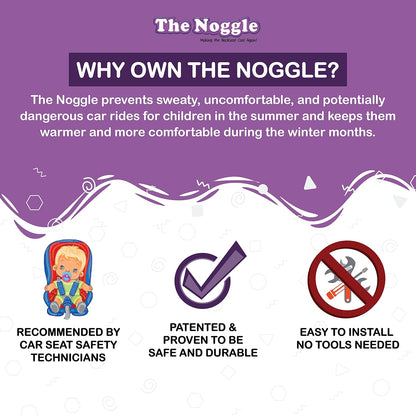The Noggle-Making The Backseat Cool Again-Quick & Easy to Use Car Travel Accessories for a Comfy Ride Summer or Winter-Air Vent Extender Hose Directs Cool or Warm Air to Your Kids - 8ft, Black Ice
