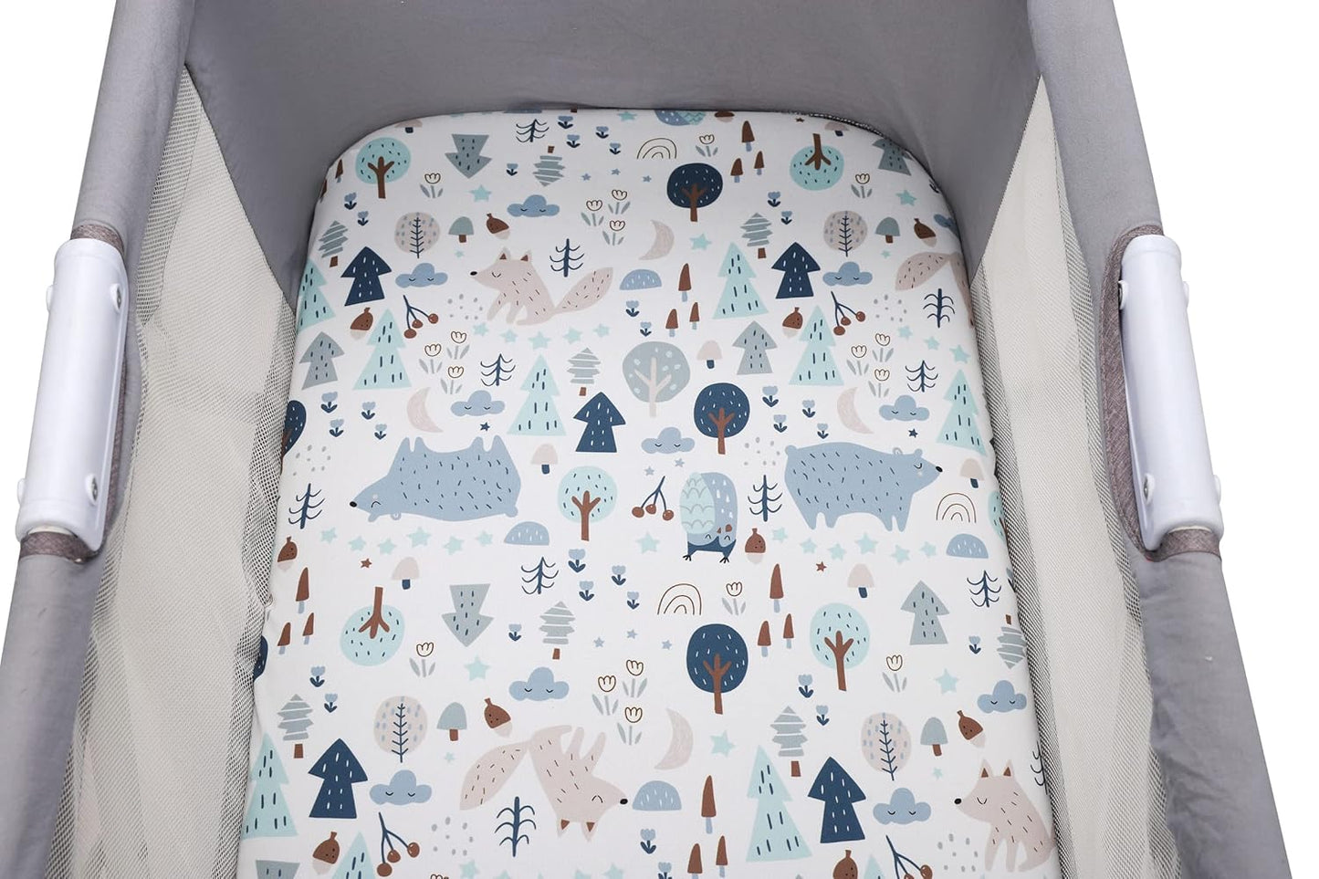 Onacosht Stretchy Bassinet Sheets 33" x 19" Compatible with Mika Micky, KoolaBaby (3 in 1), BabyBond, HARPPA and RICUTON Bedside Bassinet, 3 Pack for Baby Boy and Girl, Pink Floral