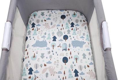 Onacosht Stretchy Bassinet Sheets 33" x 19" Compatible with Mika Micky, KoolaBaby (3 in 1), BabyBond, HARPPA and RICUTON Bedside Bassinet, 3 Pack for Baby Boy and Girl, Pink Floral