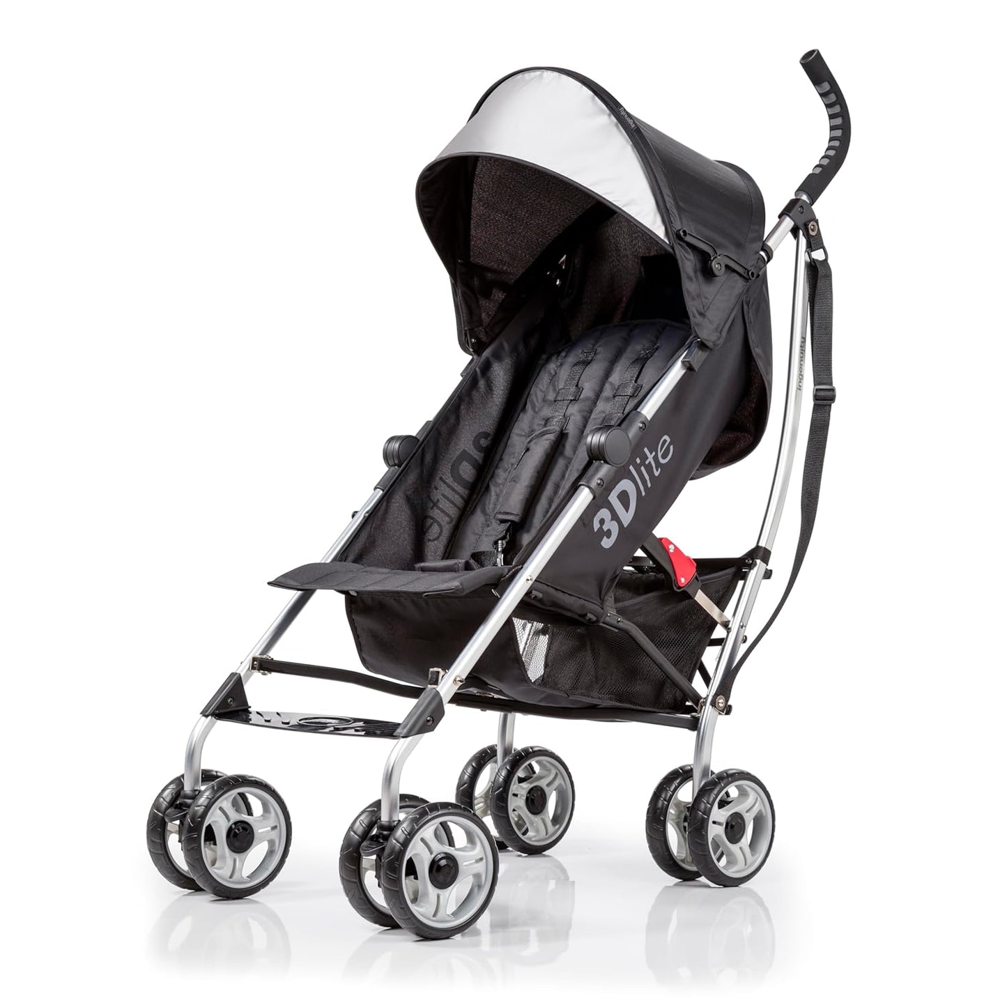 Bright Starts Ford Bronco HighGear Stroller, Lightweight Foldable Stroller with Sport Details, Large Storage Basket, Anti-Shock & Lockable Wheels, Unisex Area 51 Blue/Green