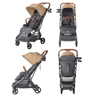Ergobaby Metro 3 Baby Stroller for Newborns, Infants, and Toddlers - Travel Stroller with One-Hand Fold, Near-Flat Recline, Adjustable Handlebar - Onyx Black