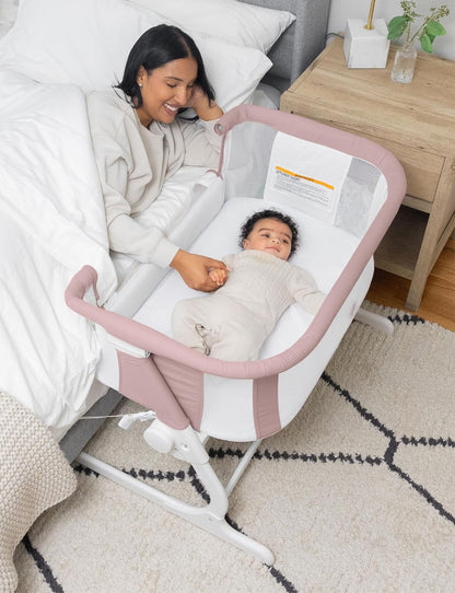 Baby Delight Beside Me Dreamer Bassinet | Bedside Sleeper | 6-Position Height Adjustment | Charcoal Tweed