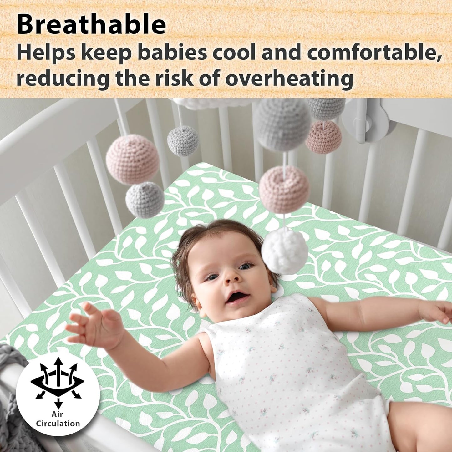 3-Pack Bedside Sleeper Bassinet Sheets | GOTS Certified Organic 100% Muslin Cotton | Ultra Soft & Breathable | 33×20×4” Fitted Sheets | Universal Fit 29–33” x 17–21” Pads