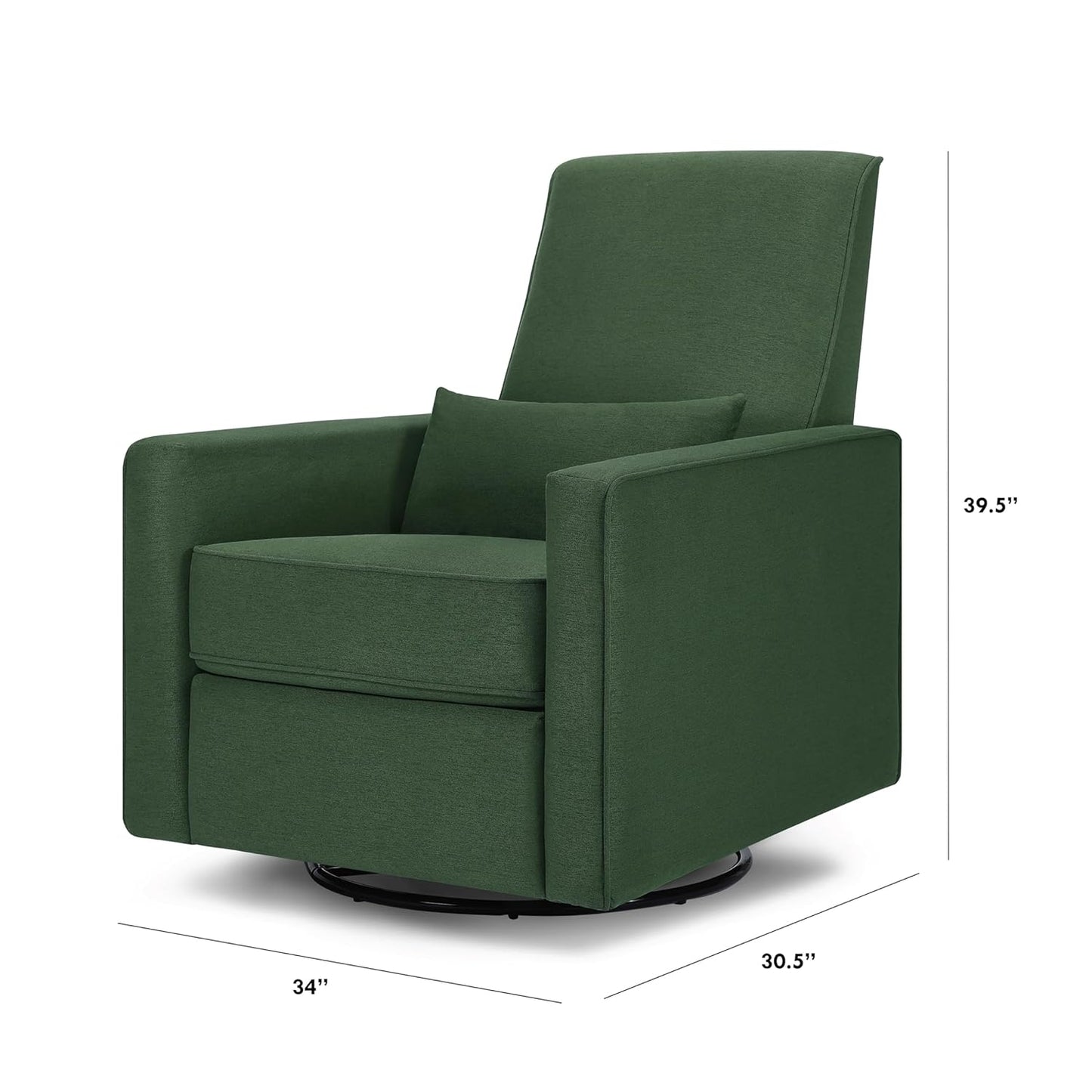 Davinci Piper 360° Swivel Rocker Recliner Chair - Glider Rocking Chair for Nursery and Living Room- GREENGUARD Gold, FSC & Certi-PUR US Certified - Ultra Comfy Glider Recliner Nursery Chair - Cream