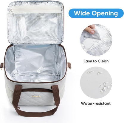 Mam Breastmilk Cooler Bag with Ice Pack for 4 Bottles - See-through Breast Pump Bag for Baby Bottles 4oz-9oz