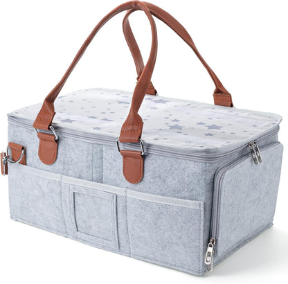 Mr. Pen- Baby Diaper Caddy Organizer with Lid, Baby Organizer, Diaper Caddy with Lid
