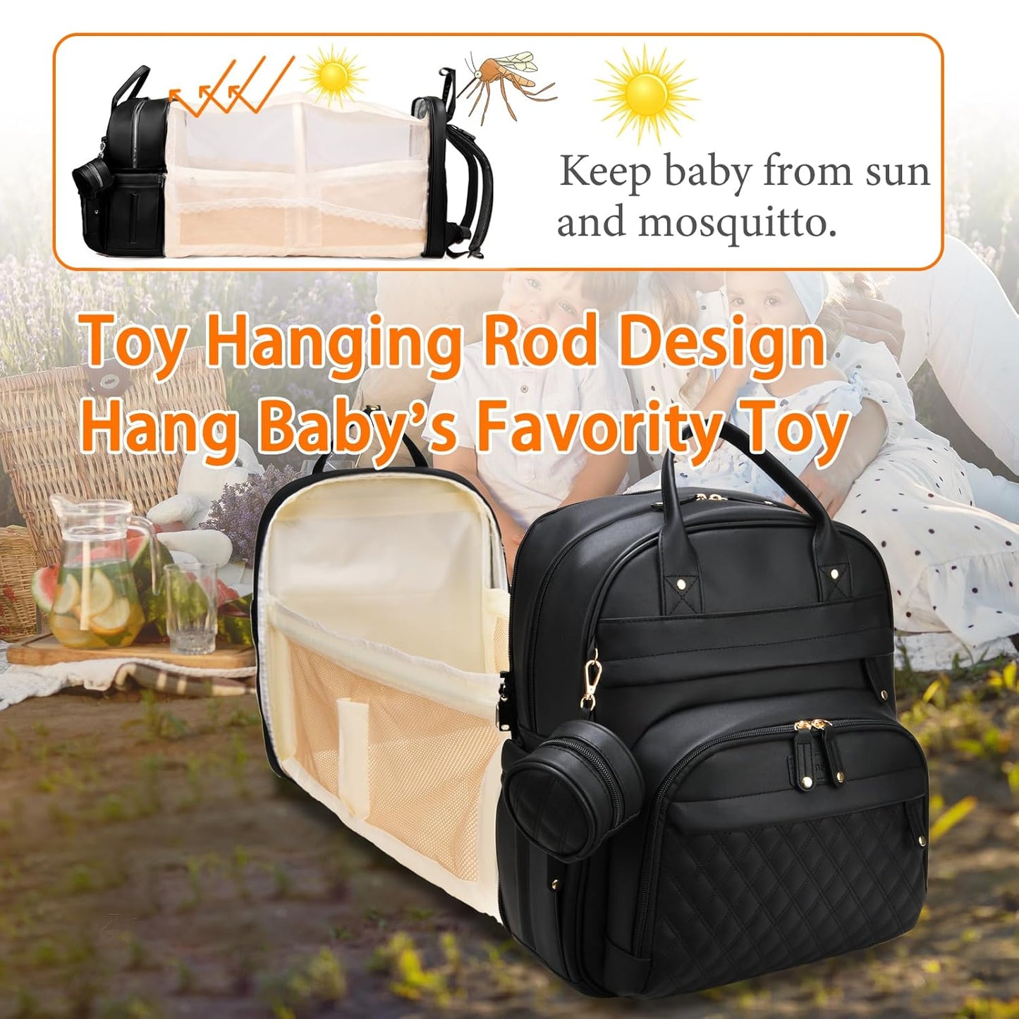 Astro alan Baby Diaper Bag with Changing Station, Waterproof Diaper Bag Backpack for Moms Dads with USB Charging Port, Baby Shower Gifts, Large Capacity diaper backpack, Grey