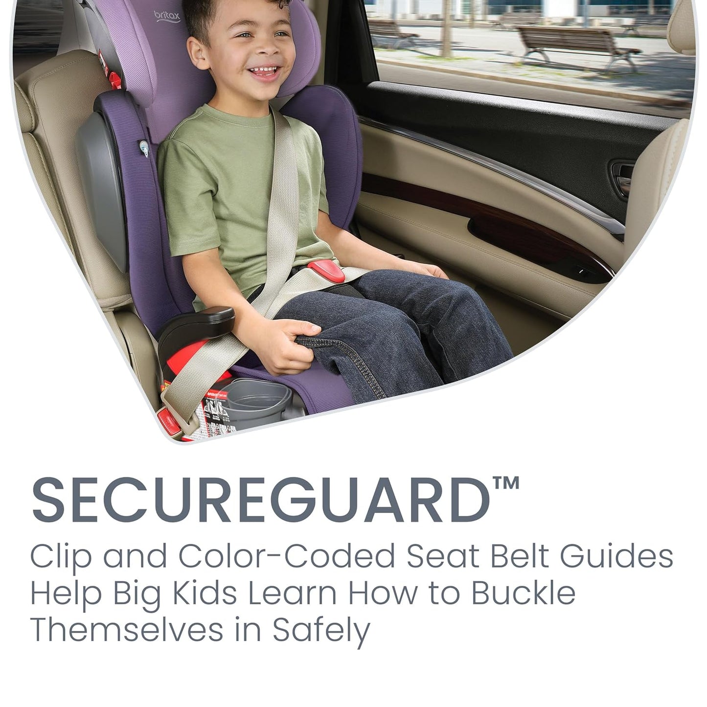 Britax Skyline 2-Stage Belt-Positioning Booster Car Seat, Dusk - Highback and Backless Seat