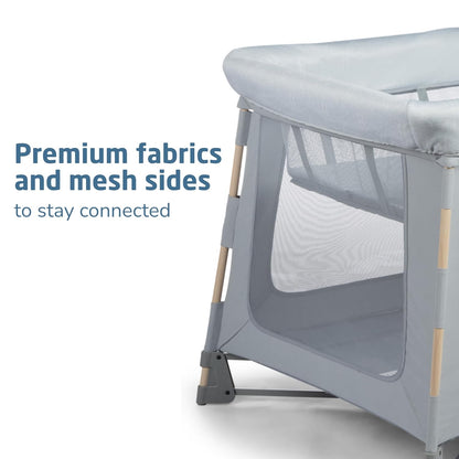 Maxi-Cosi Swift Baby Playard with Mat, Baby Playpen, Play Yard with Bassinet, Portable Playpen for Babies and Toddlers, Classic Oat